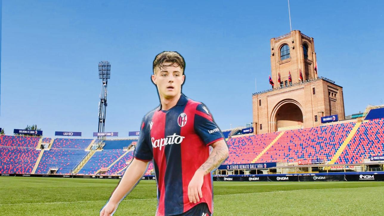 Kacper Urbański w Bolonii na stadionie otwartym przez Benito Mussoliniego