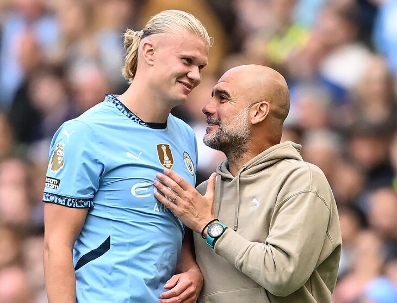 Erling Haaland i Guardiola